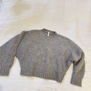 Taupe grey mohair sweater